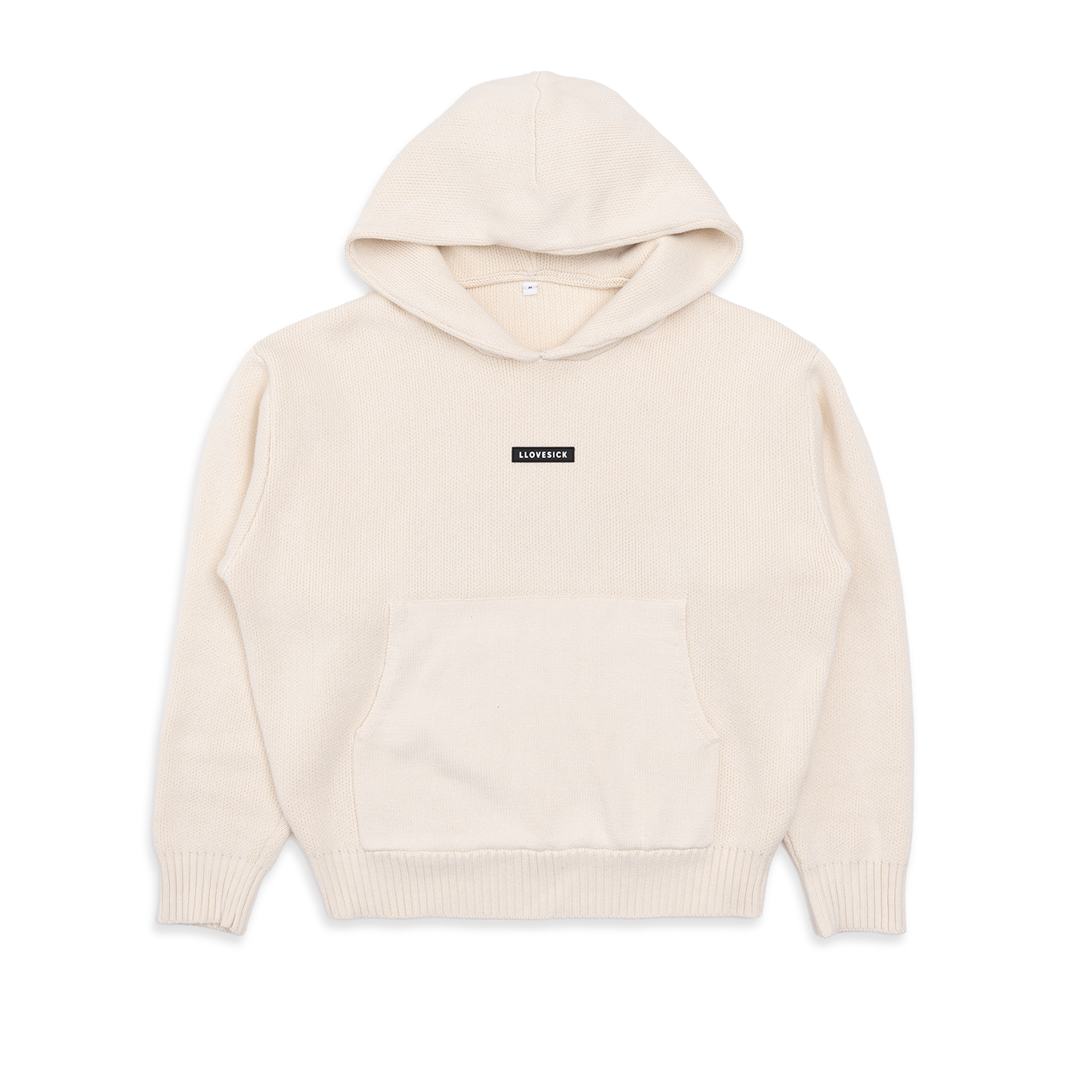 COLLUSION knitted hoodie in cream