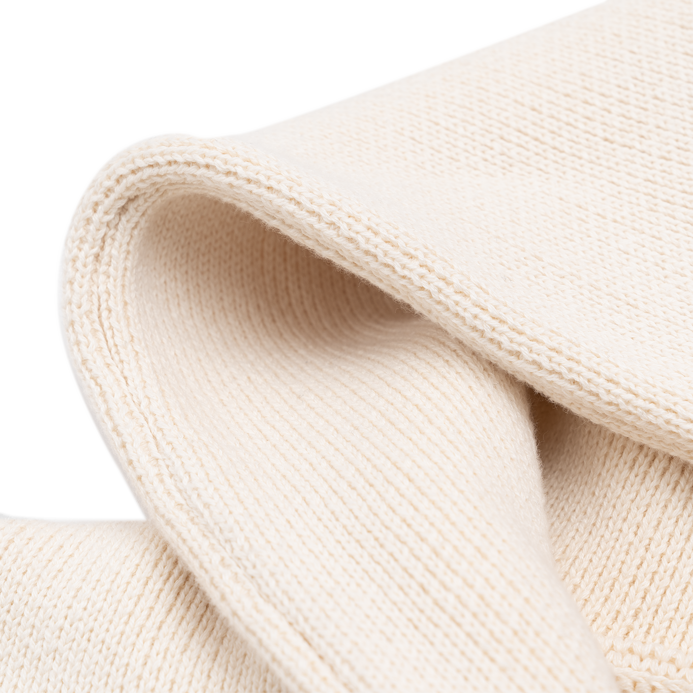 Knitted Pullover Hoodie (Cream)