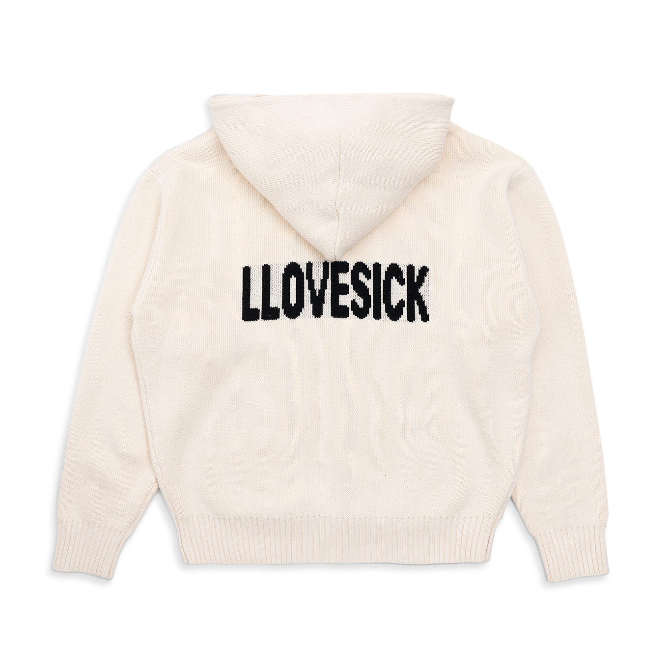 Knitted Pullover Hoodie (Cream)